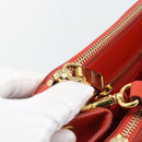 PRADA Hand Bag Safiano Leather 2way Orange Gold Auth bs36543-27