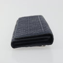LOEWE Anagram Long Wallet Leather Navy Silver Auth bs36544-3