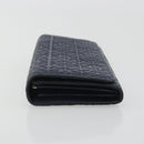 LOEWE Anagram Long Wallet Leather Navy Silver Auth bs36544-4