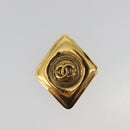 CHANEL Brooch Metal Gold Tone CC Auth bs36545-2