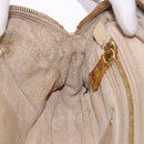 PRADA Chain Shoulder Bag Leather Beige Gold Auth bs36546-23