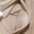 PRADA Chain Shoulder Bag Leather Beige Gold Auth bs36546-25
