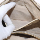 PRADA Chain Shoulder Bag Leather Beige Gold Auth bs36546-26