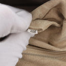 PRADA Chain Shoulder Bag Leather Beige Gold Auth bs36546-12
