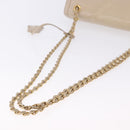 PRADA Chain Shoulder Bag Leather Beige Gold Auth bs36546-7