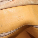 LOEWE Boston Bag Leather Beige Gold Auth bs36547-10