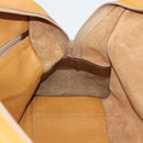 LOEWE Boston Bag Leather Beige Gold Auth bs36547-18