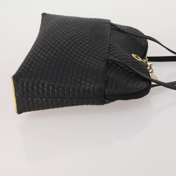 BALLY Shoulder Bag Leather 2 Set Black White Auth bs36550