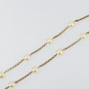 CHANEL Necklace Metal Gold Tone White CC Auth bs36551-13