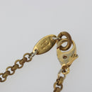 CHANEL Necklace Metal Gold Tone White CC Auth bs36551-15