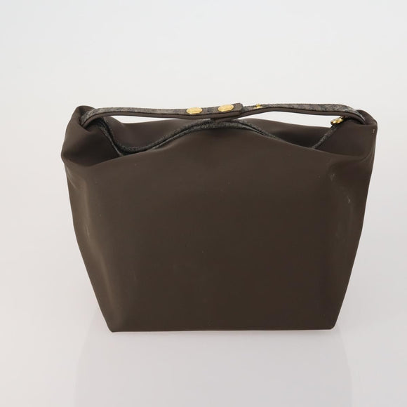 FENDI Pecan Canvas Zucca Canvas Hand Bag PVC 5 Set Brown Black Auth bs36555