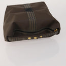 FENDI Pecan Canvas Zucca Canvas Hand Bag PVC 5 Set Brown Black Auth bs36555-14