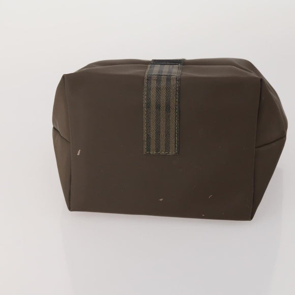 FENDI Pecan Canvas Zucca Canvas Hand Bag PVC 5 Set Brown Black Auth bs36555