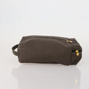 FENDI Pecan Canvas Zucca Canvas Hand Bag PVC 5 Set Brown Black Auth bs36555-17
