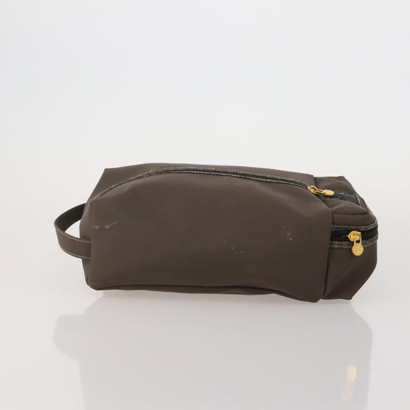 FENDI Pecan Canvas Zucca Canvas Hand Bag PVC 5 Set Brown Black Auth bs36555