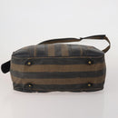 FENDI Pecan Canvas Zucca Canvas Hand Bag PVC 5 Set Brown Black Auth bs36555-5
