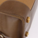 LOEWE Hand Bag Leather Beige Gold Auth bs36556-10
