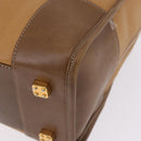 LOEWE Hand Bag Leather Beige Gold Auth bs36556-14