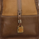 LOEWE Hand Bag Leather Beige Gold Auth bs36556-17