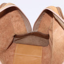 LOEWE Hand Bag Leather Beige Gold Auth bs36556-20