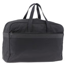 LOEWE Anagram Boston Bag PVC Leather Black Silver Auth bs36557-1