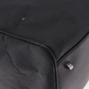 LOEWE Anagram Boston Bag PVC Leather Black Silver Auth bs36557-8