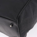 LOEWE Anagram Boston Bag PVC Leather Black Silver Auth bs36557-15