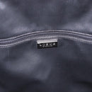 LOEWE Anagram Boston Bag PVC Leather Black Silver Auth bs36557-19