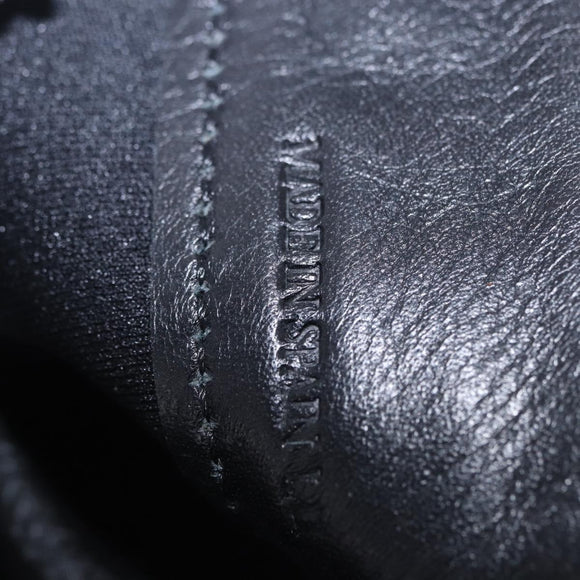 LOEWE Anagram Boston Bag PVC Leather Black Silver Auth bs36557