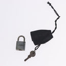 LOEWE Anagram Boston Bag PVC Leather Black Silver Auth bs36557-11