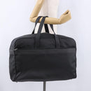 LOEWE Anagram Boston Bag PVC Leather Black Silver Auth bs36557-25