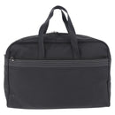 LOEWE Anagram Boston Bag PVC Leather Black Silver Auth bs36557-2