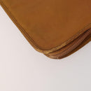 LOEWE Anagram Garment Cover Leather Beige Gold Tone Auth bs36558-15