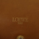 LOEWE Anagram Garment Cover Leather Beige Gold Tone Auth bs36558-18