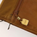 LOEWE Anagram Garment Cover Leather Beige Gold Tone Auth bs36558-24