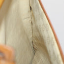 LOEWE Anagram Garment Cover Leather Beige Gold Tone Auth bs36558-27