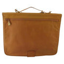 LOEWE Anagram Garment Cover Leather Beige Gold Tone Auth bs36558-3