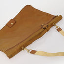 LOEWE Anagram Garment Cover Leather Beige Gold Tone Auth bs36558-6