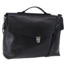 Salvatore Ferragamo Boston Bag Leather 2way Black Silver Auth bs36559-1