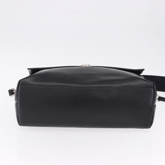 Salvatore Ferragamo Boston Bag Leather 2way Black Silver Auth bs36559