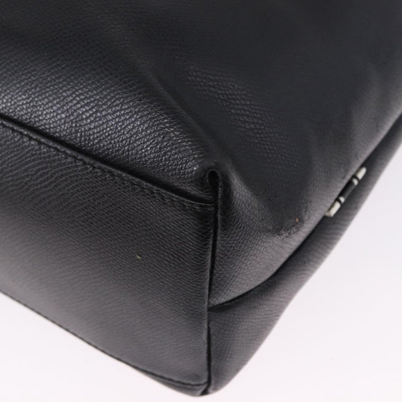 Salvatore Ferragamo Boston Bag Leather 2way Black Silver Auth bs36559