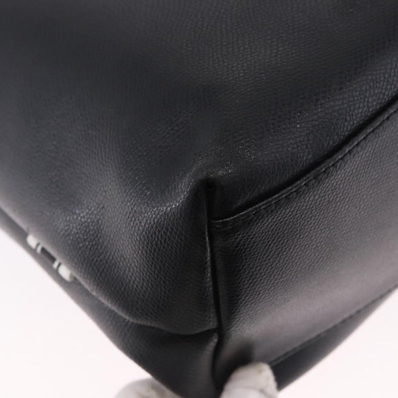 Salvatore Ferragamo Boston Bag Leather 2way Black Silver Auth bs36559