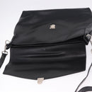 Salvatore Ferragamo Boston Bag Leather 2way Black Silver Auth bs36559-20