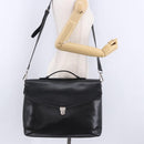 Salvatore Ferragamo Boston Bag Leather 2way Black Silver Auth bs36559-24