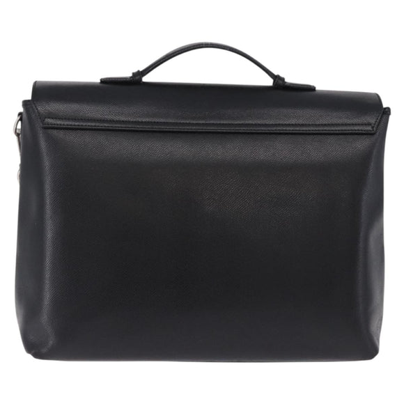 Salvatore Ferragamo Boston Bag Leather 2way Black Silver Auth bs36559