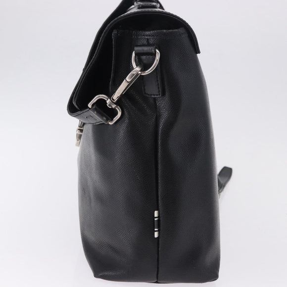 Salvatore Ferragamo Boston Bag Leather 2way Black Silver Auth bs36559