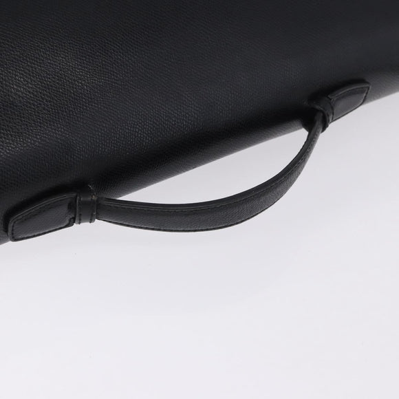 Salvatore Ferragamo Boston Bag Leather 2way Black Silver Auth bs36559
