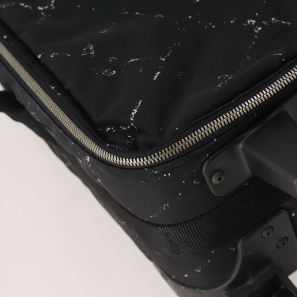 CHANEL Travel Line Carry Case Nylon Black Silver CC Auth bs36561
