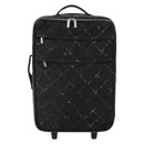 CHANEL Travel Line Carry Case Nylon Black Silver CC Auth bs36561-13