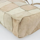 CHANEL Tote Bag Suede Beige CC Auth bs36562-15